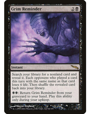 Magic: The Gathering Grim Reminder (066) Moderately Played