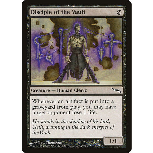 Magic: The Gathering Disciple of the Vault (062) Moderately Played