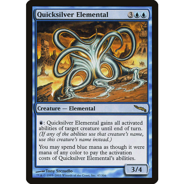 Magic: The Gathering Quicksilver Elemental (047) Heavily Played