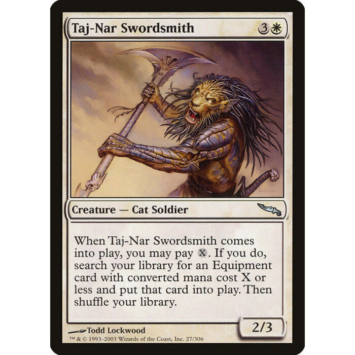 Magic: The Gathering Taj-Nar Swordsmith (027) Heavily Played