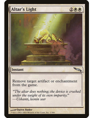 Magic: The Gathering Altar's Light (001) Moderately Played
