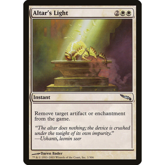 Magic: The Gathering Altar's Light (001) Heavily Played