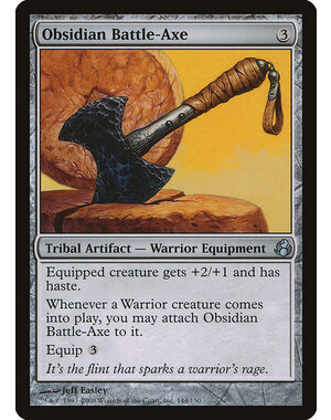 Magic: The Gathering Obsidian Battle-Axe (144) Moderately Played