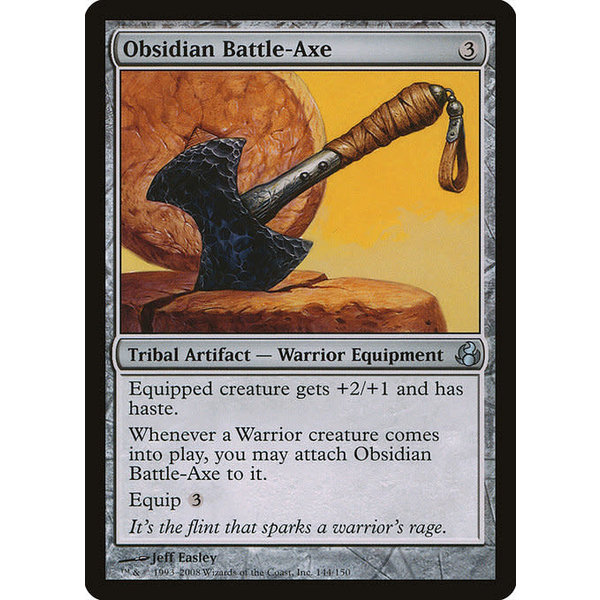 Magic: The Gathering Obsidian Battle-Axe (144) Moderately Played