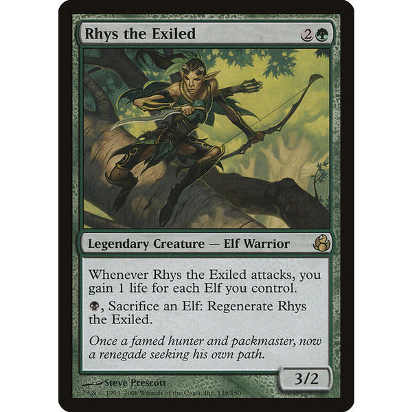 Magic: The Gathering Rhys the Exiled (135) Heavily Played