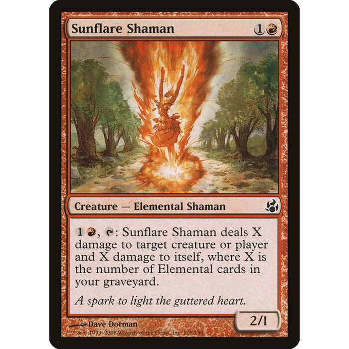 Magic: The Gathering Sunflare Shaman (108) Moderately Played