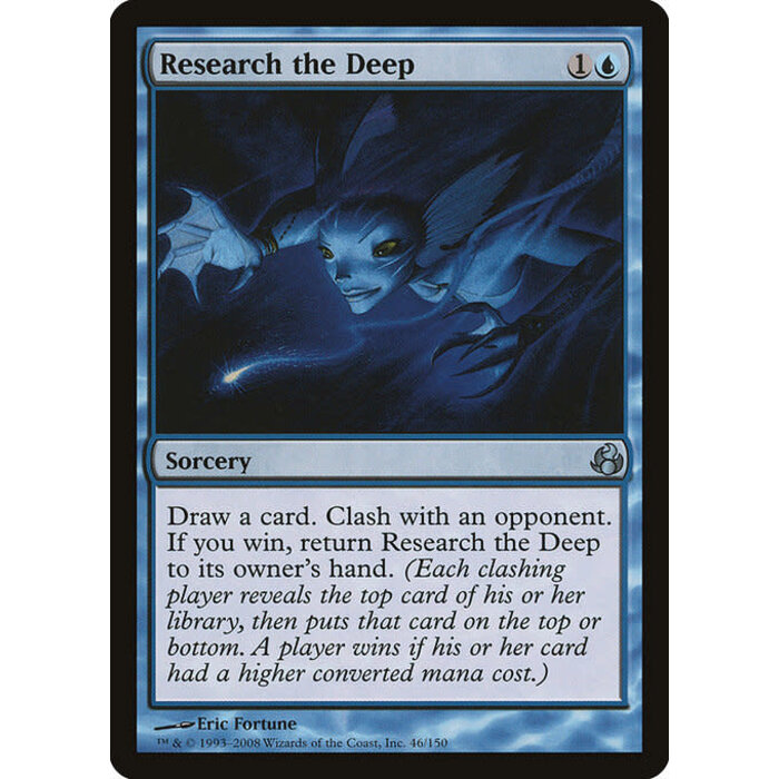 Magic: The Gathering Research the Deep (046) Moderately Played