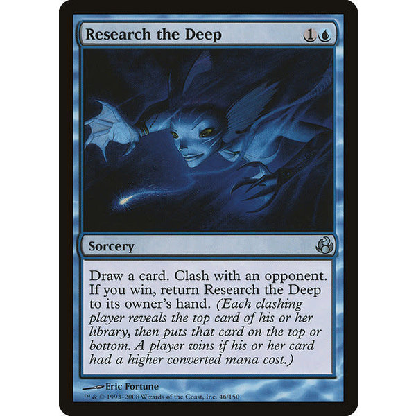 Magic: The Gathering Research the Deep (046) Moderately Played Foil