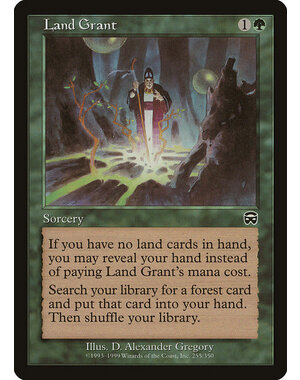 Magic: The Gathering Land Grant (255) Moderately Played