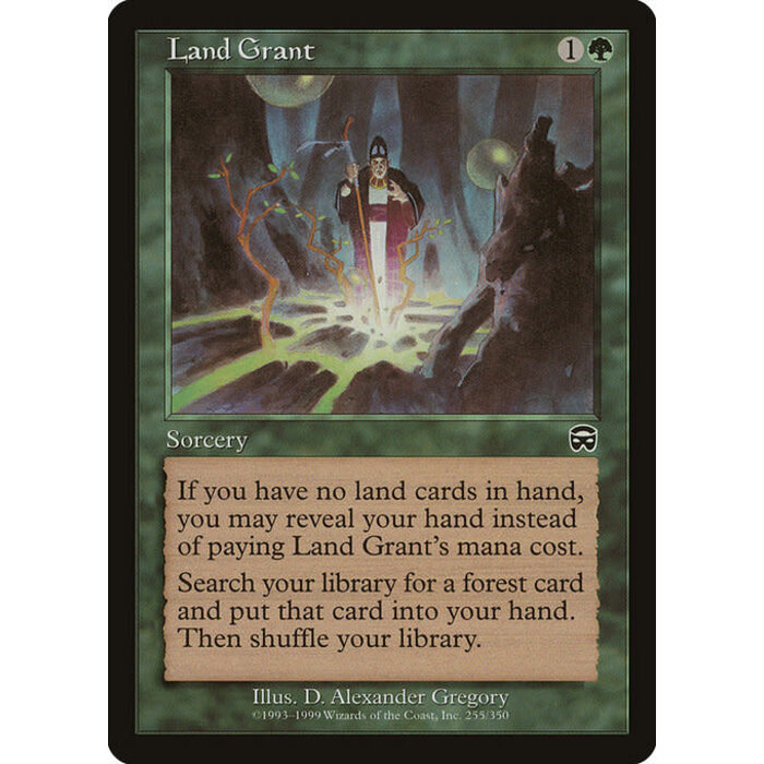 Magic: The Gathering Land Grant (255) Moderately Played