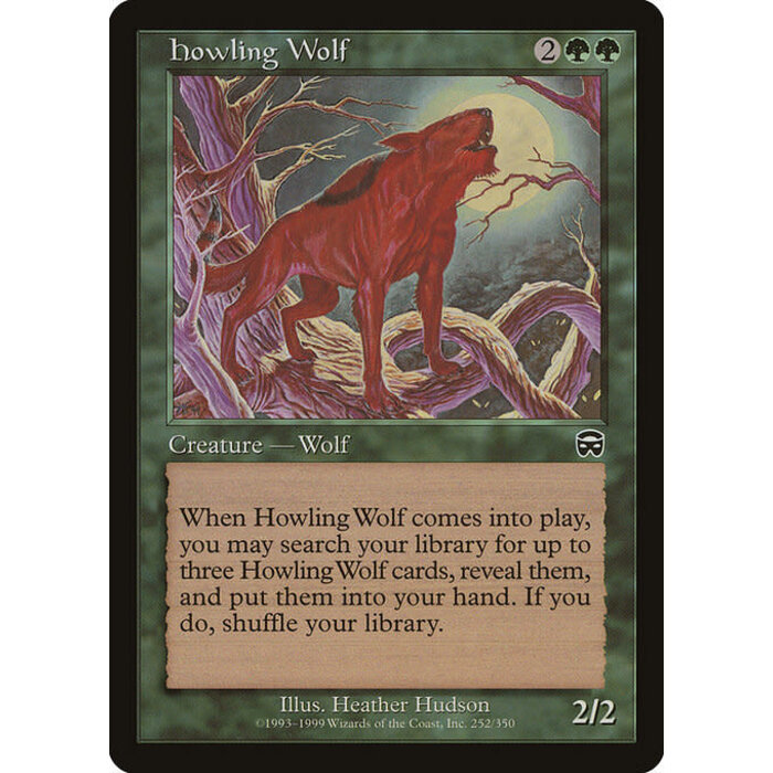 Magic: The Gathering Howling Wolf (252) Moderately Played