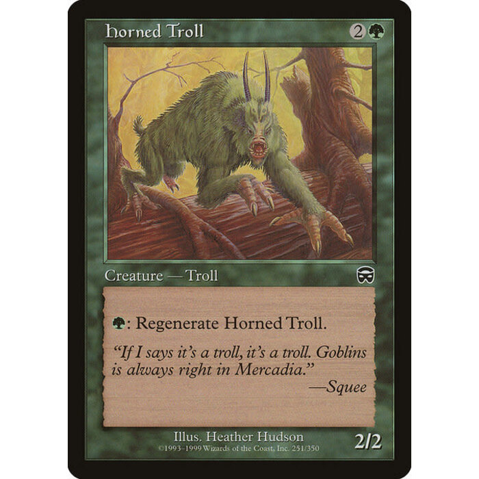 Magic: The Gathering Horned Troll (251) Moderately Played