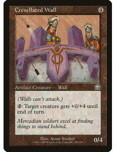 Magic: The Gathering Crenellated Wall (290) Moderately Played