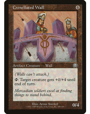 Magic: The Gathering Crenellated Wall (290) Moderately Played