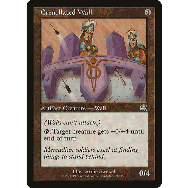 Magic: The Gathering Crenellated Wall (290) Moderately Played