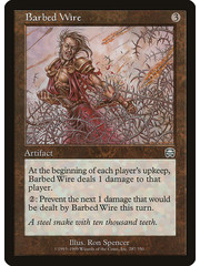 Magic: The Gathering Barbed Wire (287) Heavily Played
