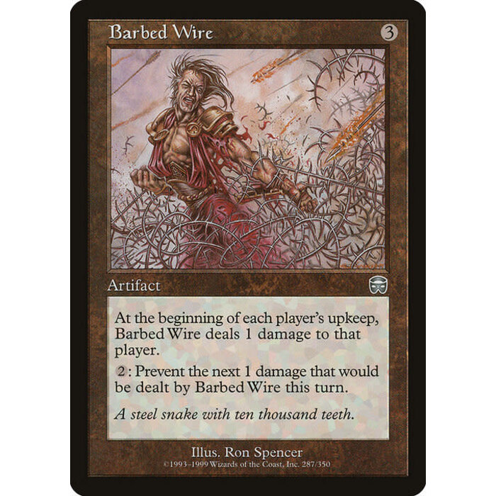 Magic: The Gathering Barbed Wire (287) Heavily Played