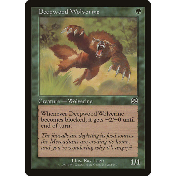 Magic: The Gathering Deepwood Wolverine (242) Lightly Played