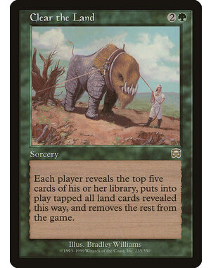 Magic: The Gathering Clear the Land (235) Lightly Played