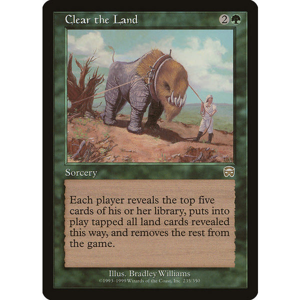 Magic: The Gathering Clear the Land (235) Lightly Played