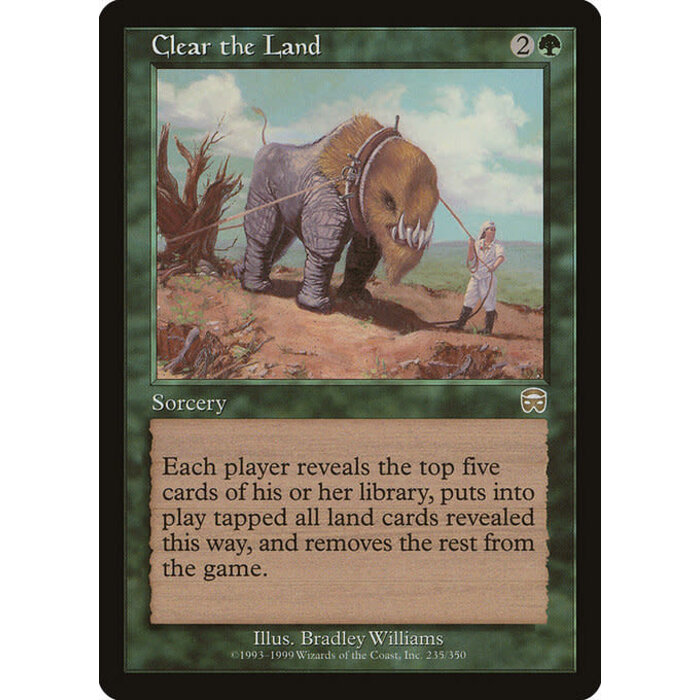 Magic: The Gathering Clear the Land (235) Lightly Played