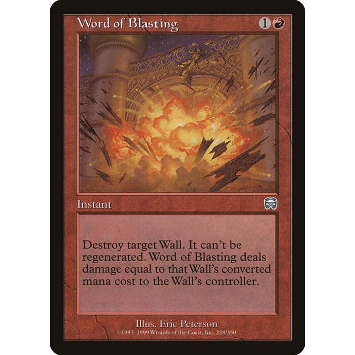 Magic: The Gathering Word of Blasting (228) Lightly Played