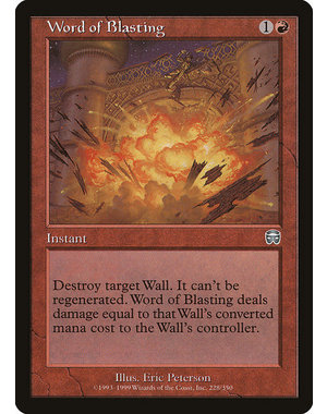 Magic: The Gathering Word of Blasting (228) Moderately Played
