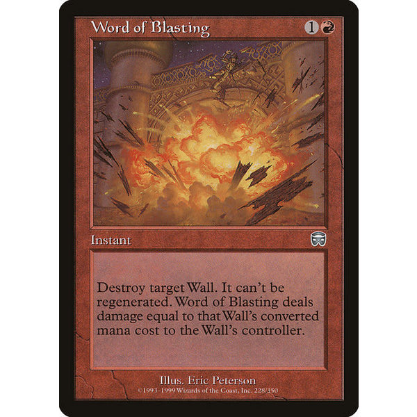 Magic: The Gathering Word of Blasting (228) Moderately Played