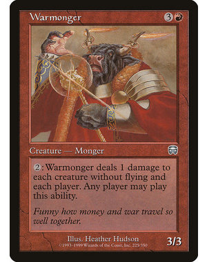Magic: The Gathering Warmonger (225) Heavily Played