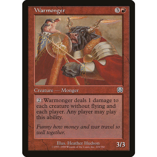 Magic: The Gathering Warmonger (225) Moderately Played