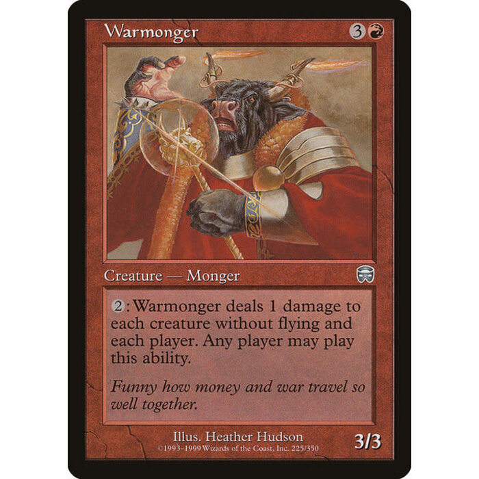 Magic: The Gathering Warmonger (225) Moderately Played