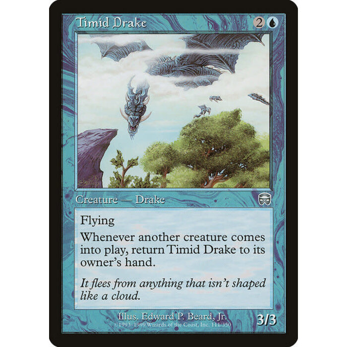 Magic: The Gathering Timid Drake (111) Moderately Played