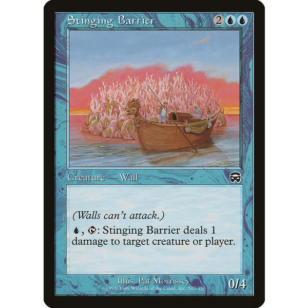 Magic: The Gathering Stinging Barrier (107) Moderately Played