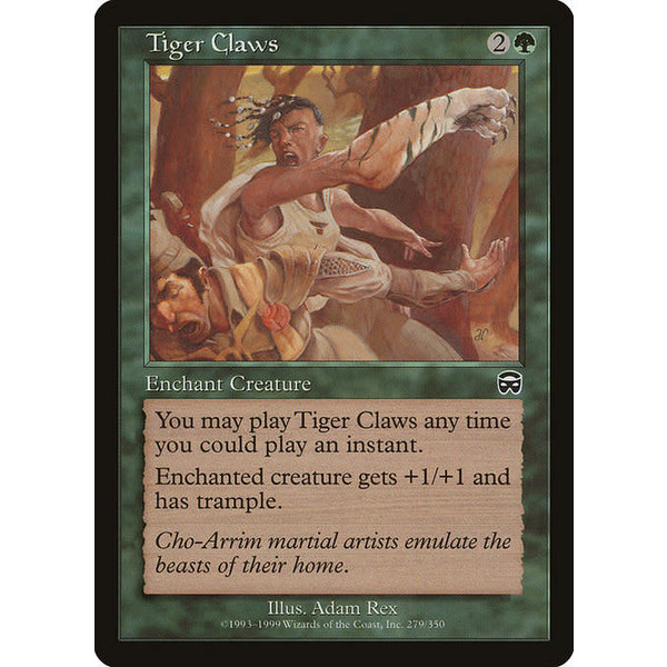 Magic: The Gathering Tiger Claws (279) Moderately Played