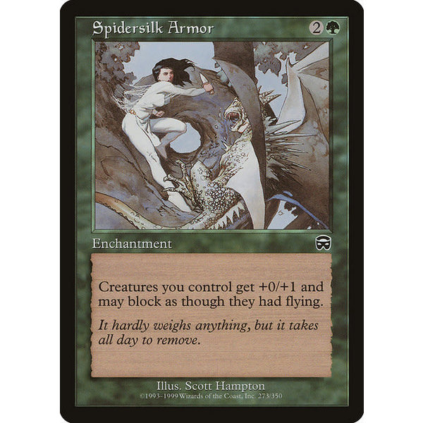 Magic: The Gathering Spidersilk Armor (273) Heavily Played