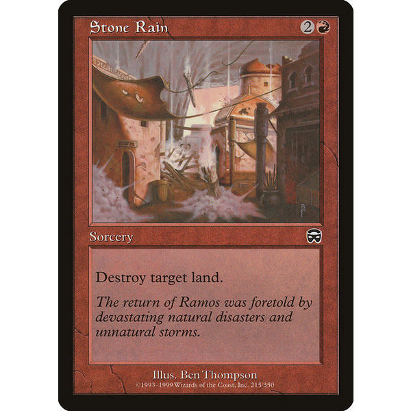 Magic: The Gathering Stone Rain (215) Moderately Played