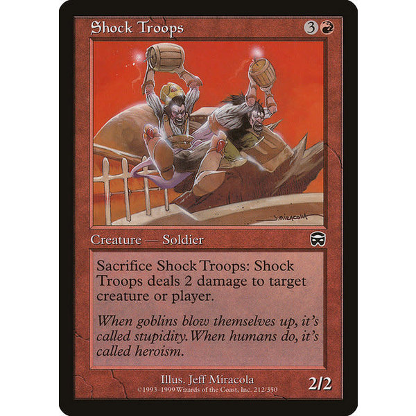 Magic: The Gathering Shock Troops (212) Moderately Played