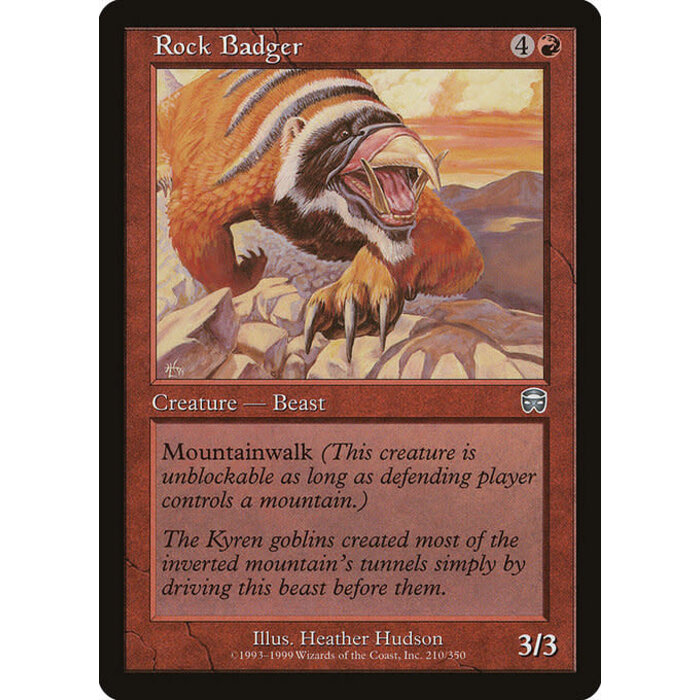 Magic: The Gathering Rock Badger (210) Lightly Played