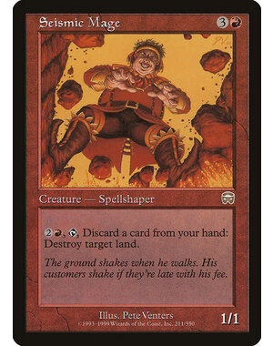 Magic: The Gathering Seismic Mage (211) Lightly Played