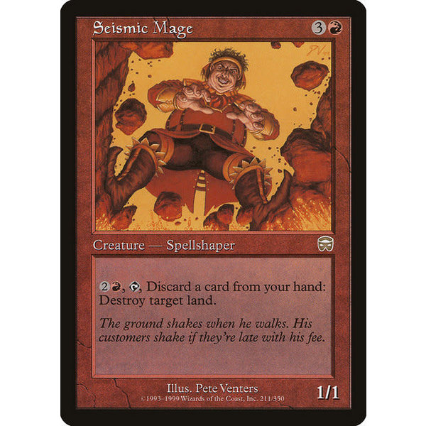 Magic: The Gathering Seismic Mage (211) Moderately Played