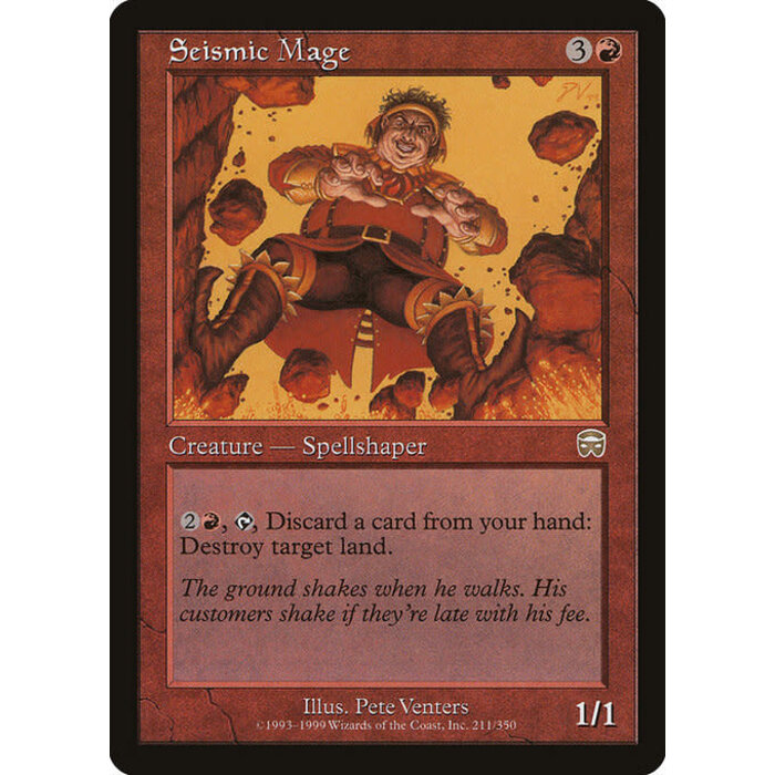 Magic: The Gathering Seismic Mage (211) Moderately Played