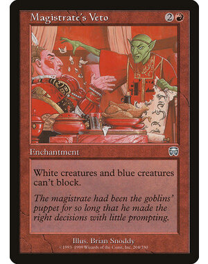 Magic: The Gathering Magistrate's Veto (204) Moderately Played