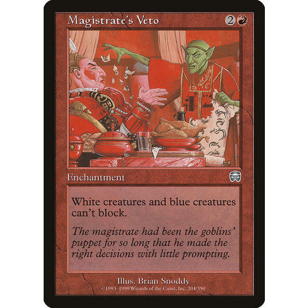 Magic: The Gathering Magistrate's Veto (204) Moderately Played