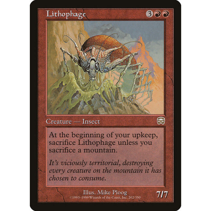 Magic: The Gathering Lithophage (202) Moderately Played
