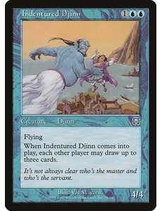 Magic: The Gathering Indentured Djinn (085) Moderately Played