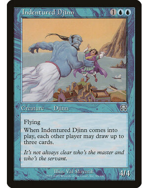 Magic: The Gathering Indentured Djinn (085) Moderately Played