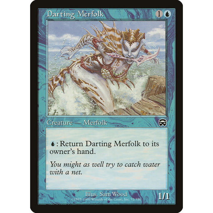 Magic: The Gathering Darting Merfolk (072) Moderately Played