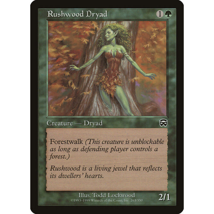 Magic: The Gathering Rushwood Dryad (263) Moderately Played