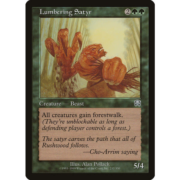 Magic: The Gathering Lumbering Satyr (257) Lightly Played