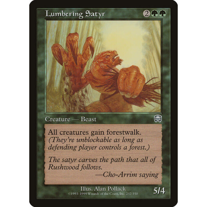 Magic: The Gathering Lumbering Satyr (257) Moderately Played
